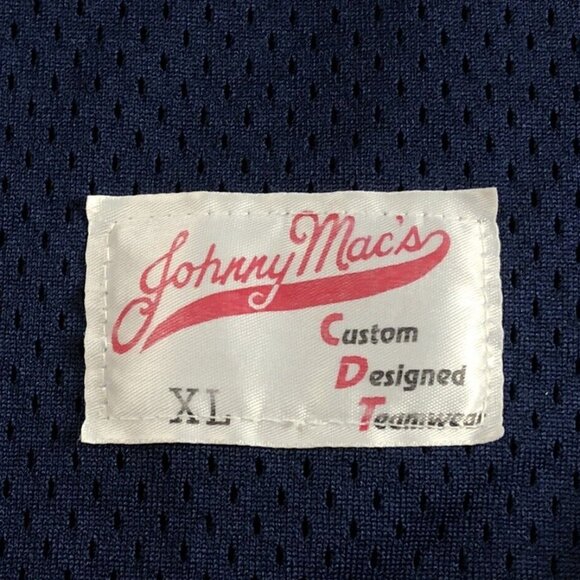 CDT Johnny Mac's Jersey Button Baseball BV logo Embroidered #18 Navy Blue sz XL - Picture 2 of 8